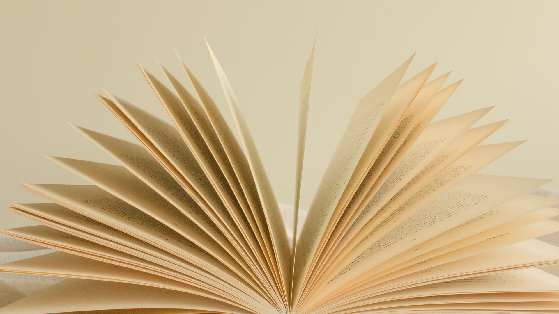 Open book with pages fanned-out